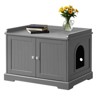 LunaLulinlk Hidden litter box with removable partition, enclosed cat toilet furniture, gray - 3 of 4