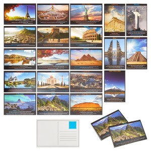 Pipilo Press 40 Pack Bulk Travel Fun Fact Blank Postcards for Kids & Students, Cute Teacher Supplies, 4 x 6 in - 1 of 4