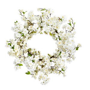 Nearly Natural 24-in Cherry Blossom Wreath - 1 of 1