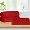 Modern Ribbed Cotton  Assorted Towel Set by Blue Nile Mills - 2 of 4