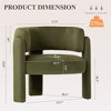 Barrel Living Room Accent Chair, Upholstered Modern Side Armchair for Home, Bedroom - 2 of 4