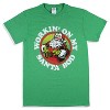 Seven Times Six Workin' On My Santa Bod Men's Distressed Graphic Holiday Print T-Shirt Green - 4 of 4
