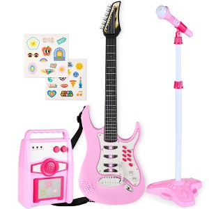 Best Choice Products Kids Electric Musical Guitar Toy Play Set w/ 6 Demo Songs, Whammy Bar, Microphone, Amp, AUX - 1 of 4