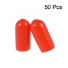 Unique Bargains Rubber Vinyl Round Tube Bolt Thread Protectors End Caps Cover Red 50 Pcs - 2 of 4