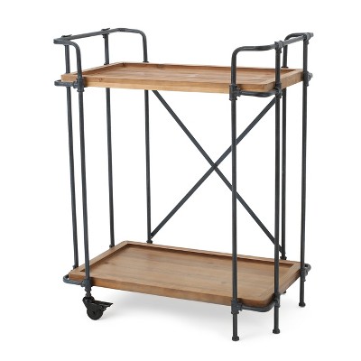 Eden Firwood and Iron Bar Cart - Antique Finish - Christopher Knight Home