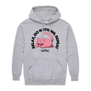 Men's - Pokémon - No Thoughts Graphic Fleece Pullover Hoodie - 1 of 4