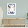 Stupell Industries Adventure Awaits At Lake Oars Phrase, 48" x 36" - 2 of 4