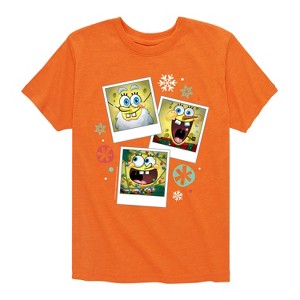 Boys' - SpongeBob SquarePants - Christmas Photo Collage Short Sleeve Graphic T-Shirt - 1 of 4