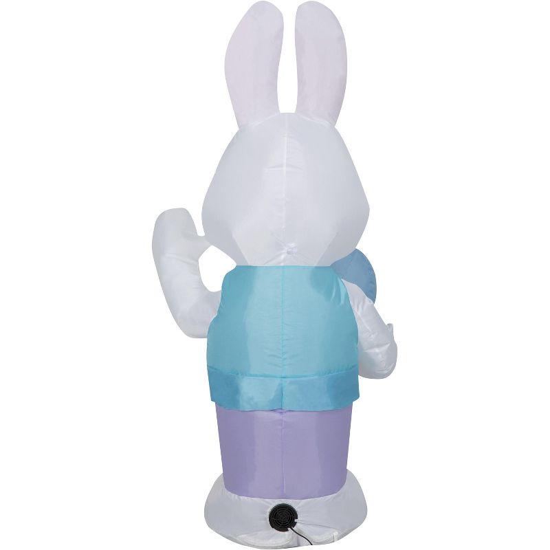Gemmy Airblown Inflatable Easter Bunny, 4 ft Tall, White, 3 of 6