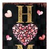 HomeRoots 36" Black Gold And Pink Solid Wood Home Sweet Valentine's Day Porch Sign - 4 of 4
