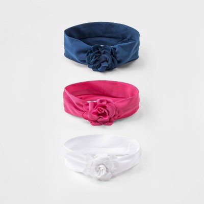 Image of Baby Girls' 3pk Cool Rosette Headwrap - Cloud Island™