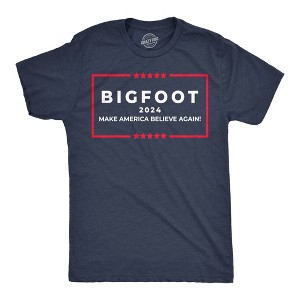 Mens Bigfoot 2024 Funny T Shirts Sarcastic Sasquatch Graphic Tee For Men - Crazy Dog Men's T Shirt - 1 of 4