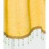 Kate Aurora Luxurious Solid Colored Scalloped Rod Pocket Window Valance With Crystal Beaded Trim - 3 of 3
