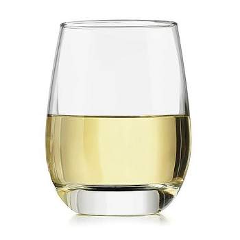Libbey Stemless Glasses, Clear, 15.25-ounce, Set of 12