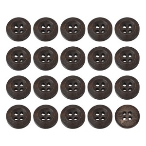 Unique Bargains Wooded Sewing DIY Craft Clothing Sewing Round Buttons 50 Pcs - 1 of 4