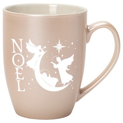 Elanze Designs Noel Precious Pearl 10 ounce New Bone China Coffee Cup Mug