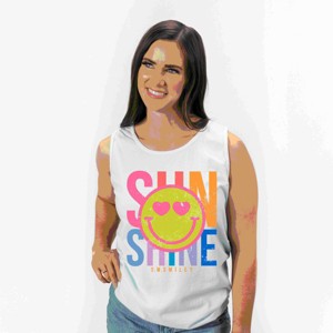 Simply Sage Market S.W.Smiley Sunshine Neon Garment Dyed Tank - 1 of 3