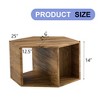 PAGED Coffee Table with Storage Space,Modern MDF Hexagon Tea Table,Center Table for Livng Room - 3 of 4