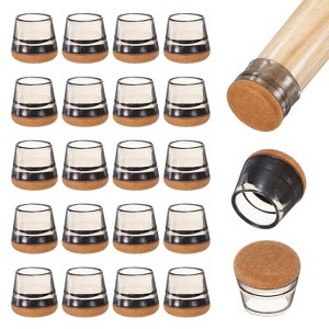 Unique Bargains Silicone Cups Round Felt Furniture Pads for Hardwood Floors 24 Pcs - 1 of 4