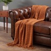 Chanasya Bevel Acrylic Knit Boho Throw Blanket With Tassels - 3 of 4