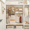 WeThinkStorage 60L Folding Fabric Underbed Storage with Lid and Handle Ivory Natural Bamboo - 4 of 4
