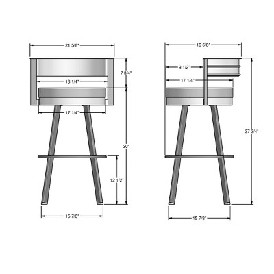 Modern Cream Faux Leather Swivel Barstool with Black Metal Base