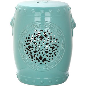 Flower Drum Garden Stool - Indoor/Outdoor - ACS4532 - Safavieh - 1 of 3
