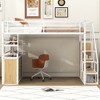 Full Size Metal Loft Bed with Storage Staircase and Wardrobe - 3 of 4