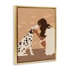 Stupell Industries Girl Hugging Dalmatian Black Framed Floater Canvas Wall Art - 3 of 4