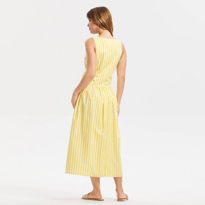 Женские платья A New Day Women's Maxi Wrap Dress - A New Day™ Yellow Striped M — фото 2