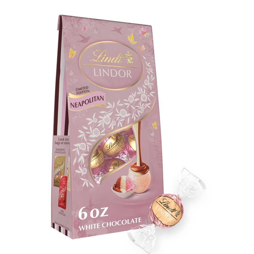 LINDOR Lindt Easter Spring Neapolitan White Chocolate Candy Truffles - 6oz