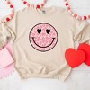 Simply Sage Market Women's Graphic Sweatshirt Leopard Heart Eyes Smiley - 3 of 4