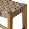 Maven Lane Emerson Kitchen Stool with Marksman Saddle Vegan Leather - 4 of 4