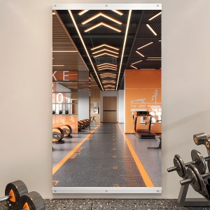Modern Rectangle Frameless Wall-Mounted Gym Mirror Dance Mirror - 1 of 4