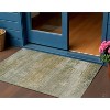 HomeRoots 3' X 5' Beige And Fern Green Abstract Washable Indoor Outdoor Area Rug - 2 of 4