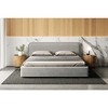Omax Decor,Chloe Upholstered Platform King Bed in Gray Boucle Fabric - 3 of 4