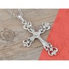 Alilang Vintage-Inspired Gothic Cross Pendant Necklace with Black Crystal Accents - 2 of 4