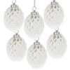 YOOCOZZ Classic Household Christmas Decoration Set, Modern Xmas Tree Ornaments Ball, White Elegent Glass- Iron Decorative Hanging Ball - 2 of 4