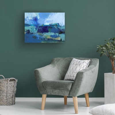 Wild Seas Blue and Green Nautical Canvas Art