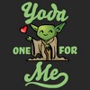 Women's Star Wars Valentine's Day Yoda One for Me Black T-Shirt - 2 of 4