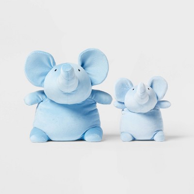Детские мягкие игрушки Pillowfort Elephant and Baby Weighted Plush Kids' Throw Pillow Blue — фото 4