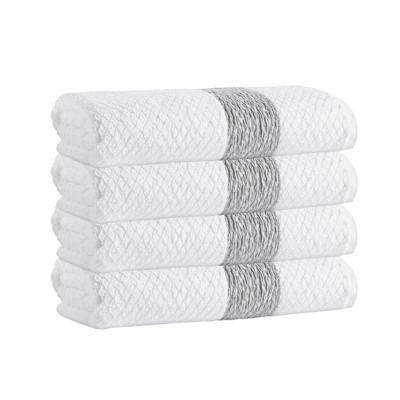 Deerlux 100% Cotton Turkish Hand Towels, Set of 2 18 x 40 Diamond  Peshtemal Kitchen and Bath Towels