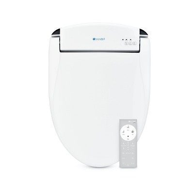White Round Advanced Heated Bidet Toilet Seat with Stainless Steel Nozzle