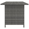 vidaXL Patio Dining Table Gray 43.3"x27.6"x25.6" Poly Rattan - 3 of 4