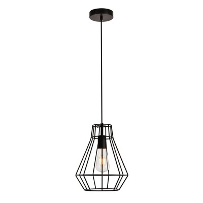 Elegant Lighting Jago Collection Pendant D9.1 H12.3 Lt:1 Black Finish