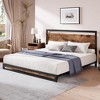 Whizmax 6 Inch Metal Platform Bed Frame - Wooden Headboard & Footboard, Underbed Storage, Easy Assembly Mattress Foundation, Brown - 3 of 4