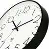 Atomic Wall Clock Operated Round Analog Modern Wall Clock Black Office Classroom Bedroom Kitchen Living Room Automatically Sets - 4 of 4