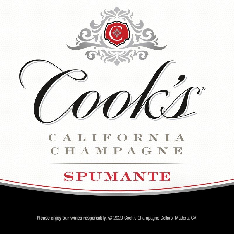 Cook&#39;s California Champagne Spumante White Sparkling Wine - 750ml Bottle, 6 of 10