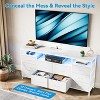 63.3 Inch Dresser for Bedroom, 10 Drawer Dresser Tv Stand for 65 70 75 Inch Tv, with Led Lights & Power Outlets,  Living Room - 4 of 4