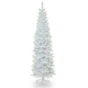 National Tree Company 6' White Iridescent Tinsel Artificial Christmas Tree with Metal Stand - 1 of 4